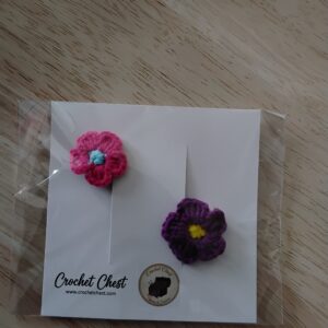 Handmade Crochet Flower Hair Clips Set With Cute Floral Hair Accessories