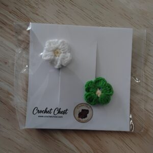 Handmade Crochet Flower Hair Clips Set With Stylish Floral Hair Accessories