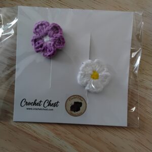 Handmade Crochet Flower Hair Clips Set With Elegant Floral Hair Accessories
