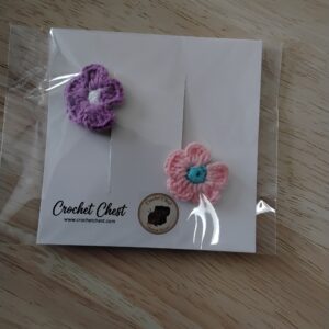 Handmade Crochet Flower Hair Clips Set With Cute Floral Hair Accessories