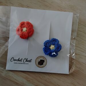 Handmade Crochet Flower Hair Clips Set With Multicolor Floral Hair Accessories