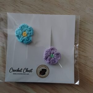 Handmade Crochet Flower Hair Clips Set With Cute Floral Hair Accessories