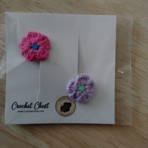 Handmade Crochet Flower Hair Clips Set With Colorful Floral Hair Accessories