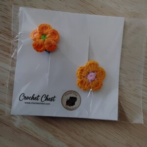 Handmade Crochet Flower Hair Clips Set With Floral Hair Accessories