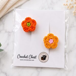 Handmade Crochet Flower Finger Rings Set Colorful Floral Accessories