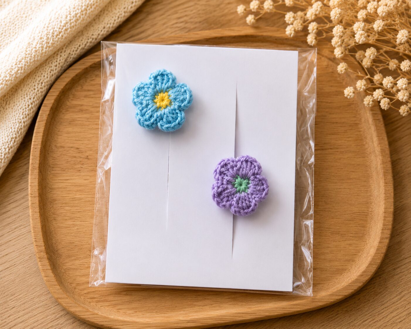 Handmade Crochet Flower Finger Rings Set Pastel Floral Jewelry
